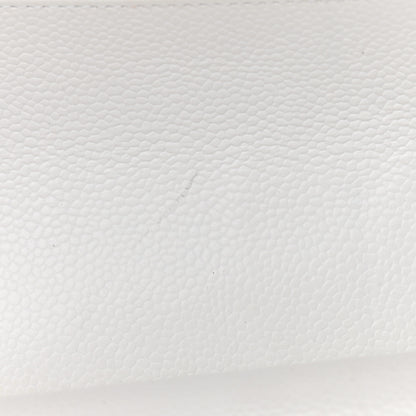 Chanel Caviar Quilted Jumbo Double Flap White 12 of 32