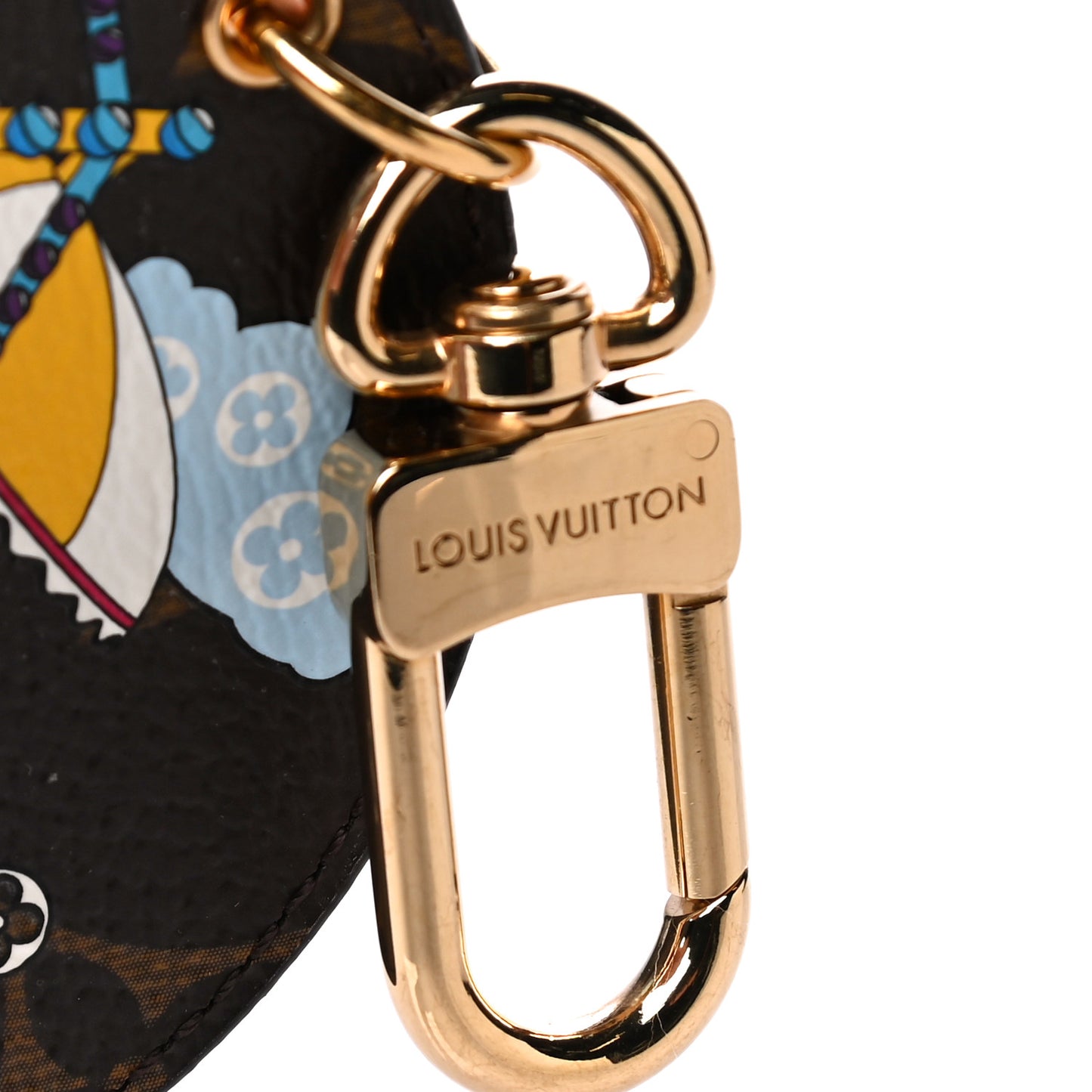 Monogram 2020 Christmas Animation Big Wheel Bag Charm Key Ring Rose Ballerine