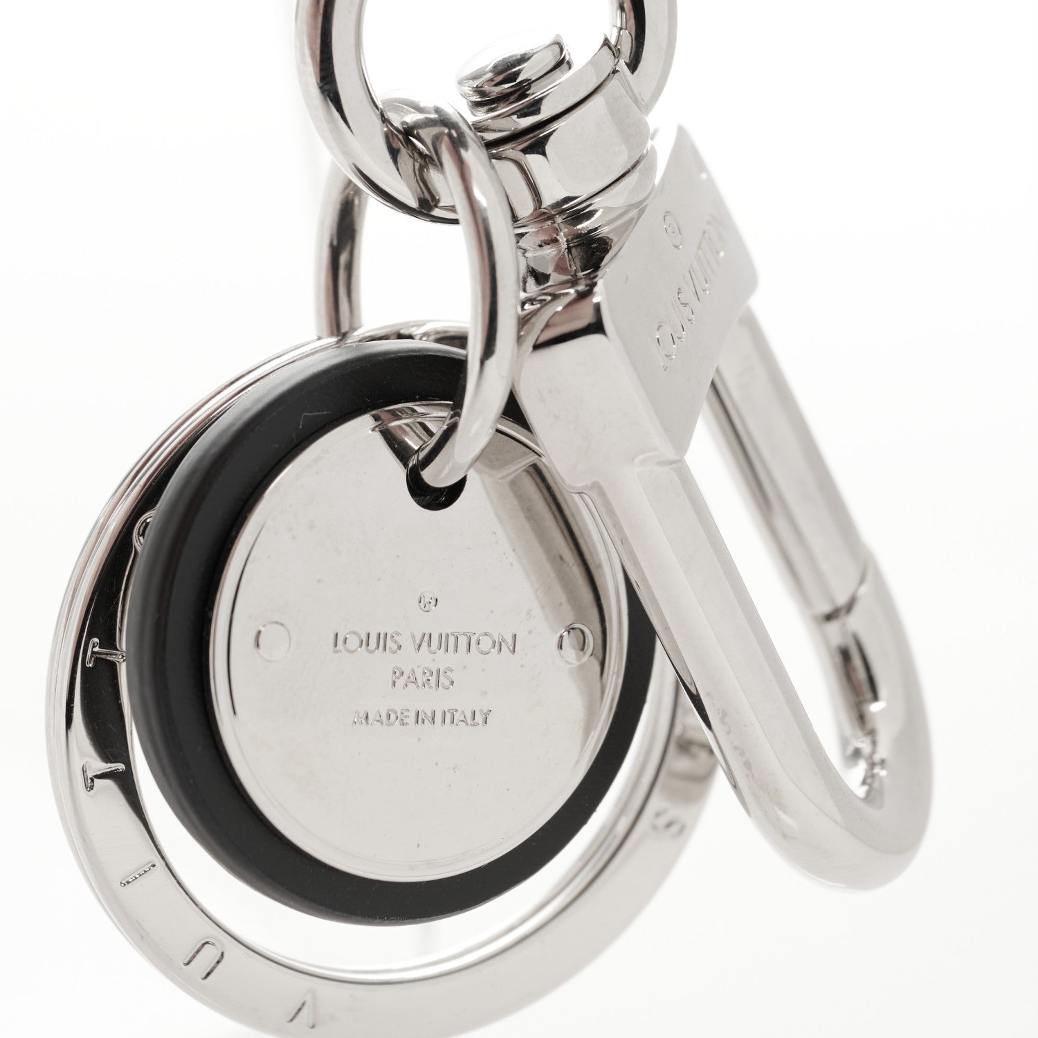 Louis Vuitton Palladium Damier Graphite Rope Bag Charm Key Holder 4 of 5