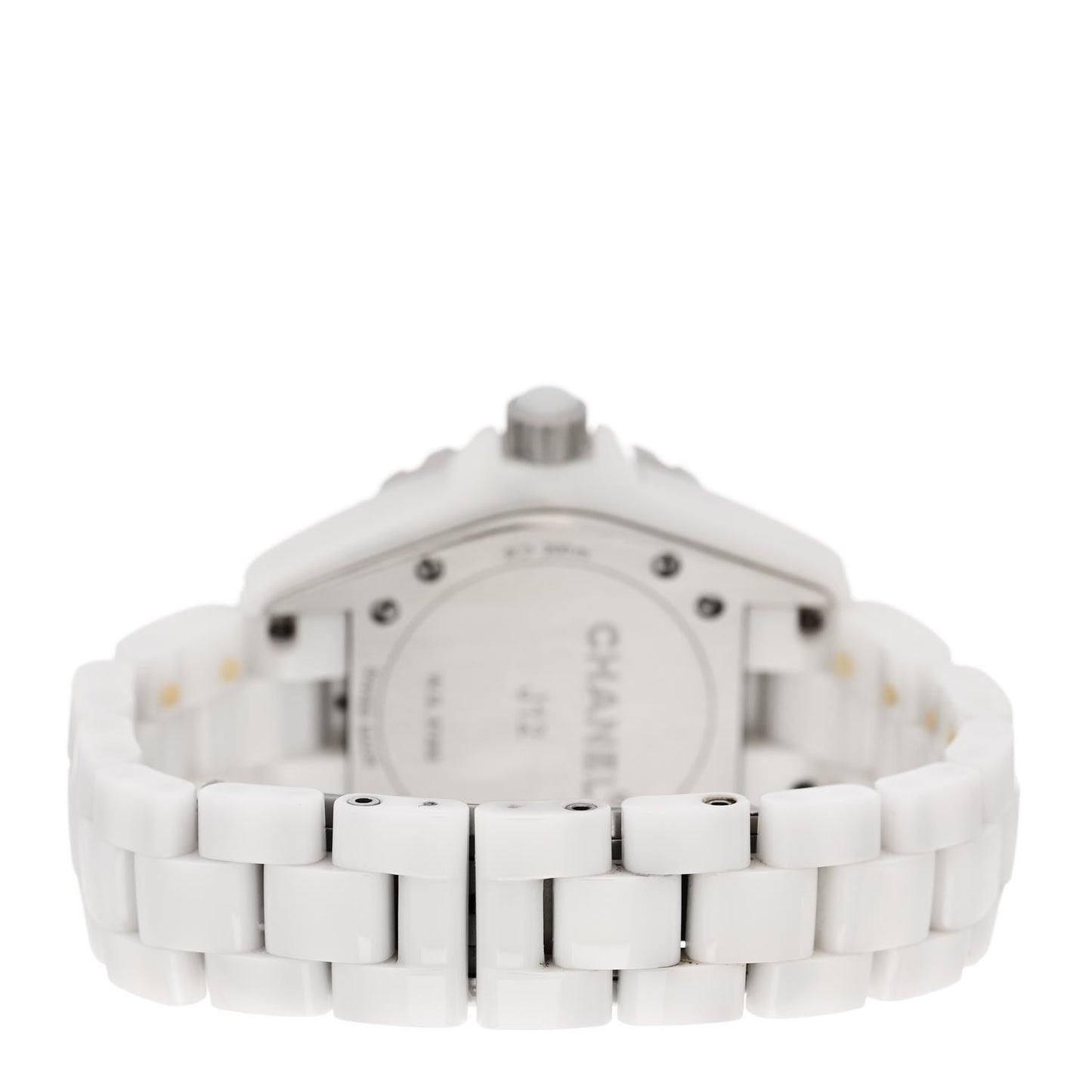 Stainless Steel Ceramic Diamond Dial 33mm J12 Quartz Watch White