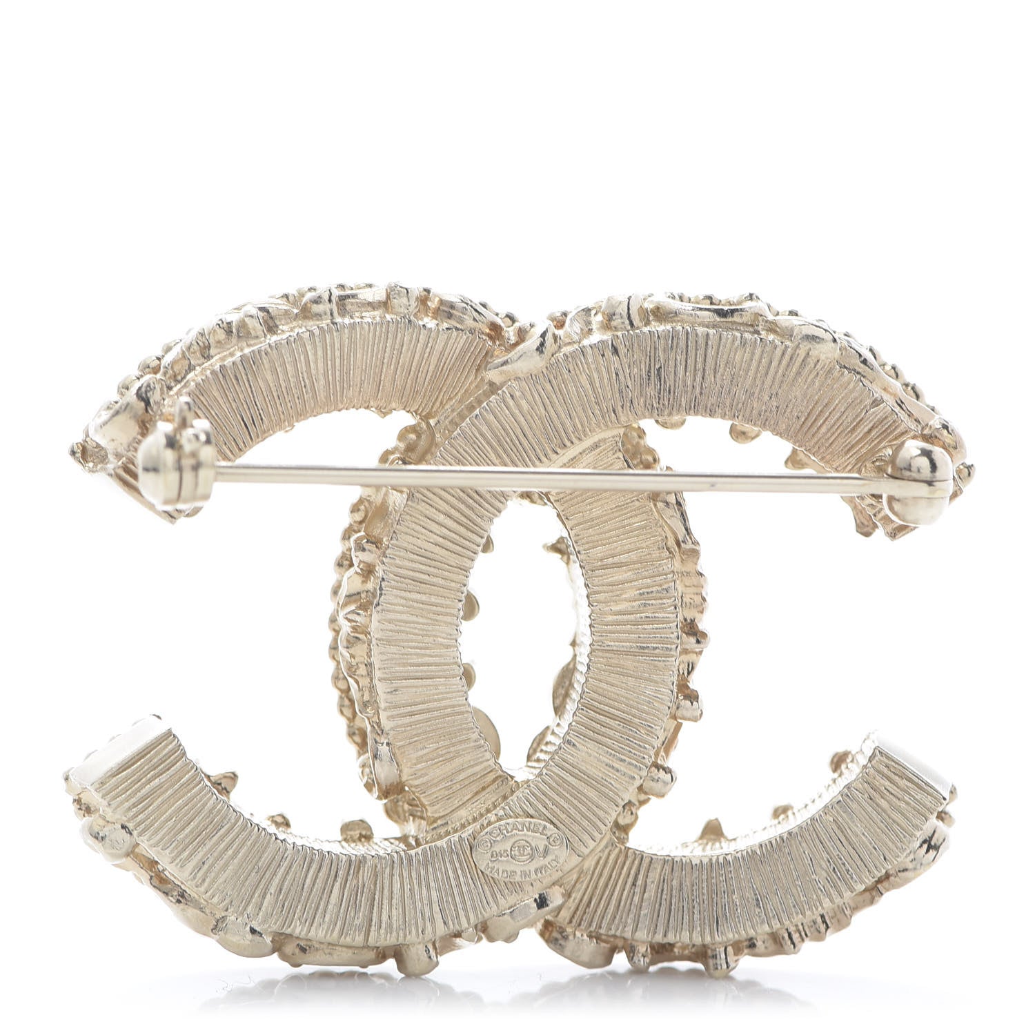 Chanel Enamel CC Baroque Brooch Black Gold 4 of 5