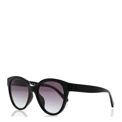 Chanel Acetate CC Butterfly Sunglasses 5414-A Black Green 1 of 7
