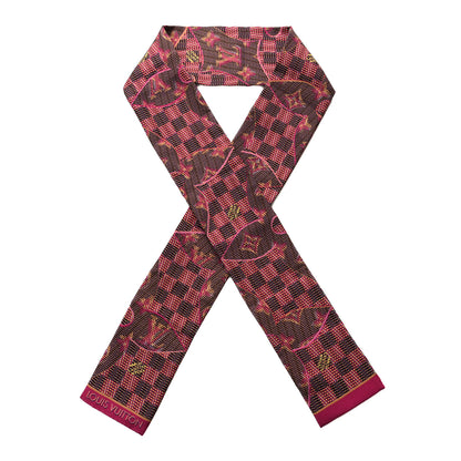 Louis Vuitton Silk Monogram Damier Pop Print Bandeau Pink 1 of 3