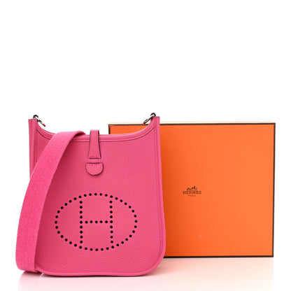 Hermes Taurillon Clemence Evelyne TPM Rose Shocking 12 of 12