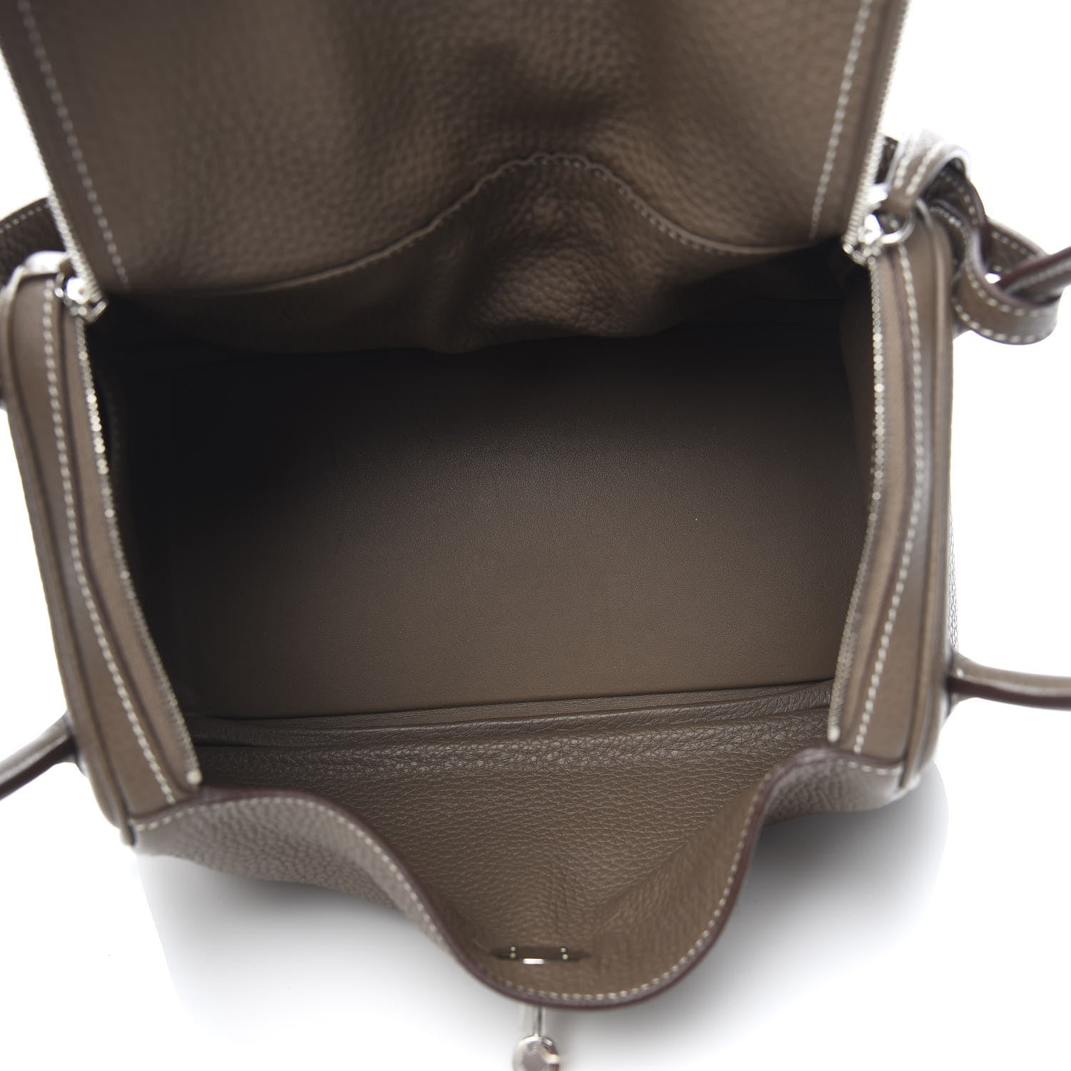 Hermes Taurillon Clemence Lindy 26 Etoupe 5 of 10