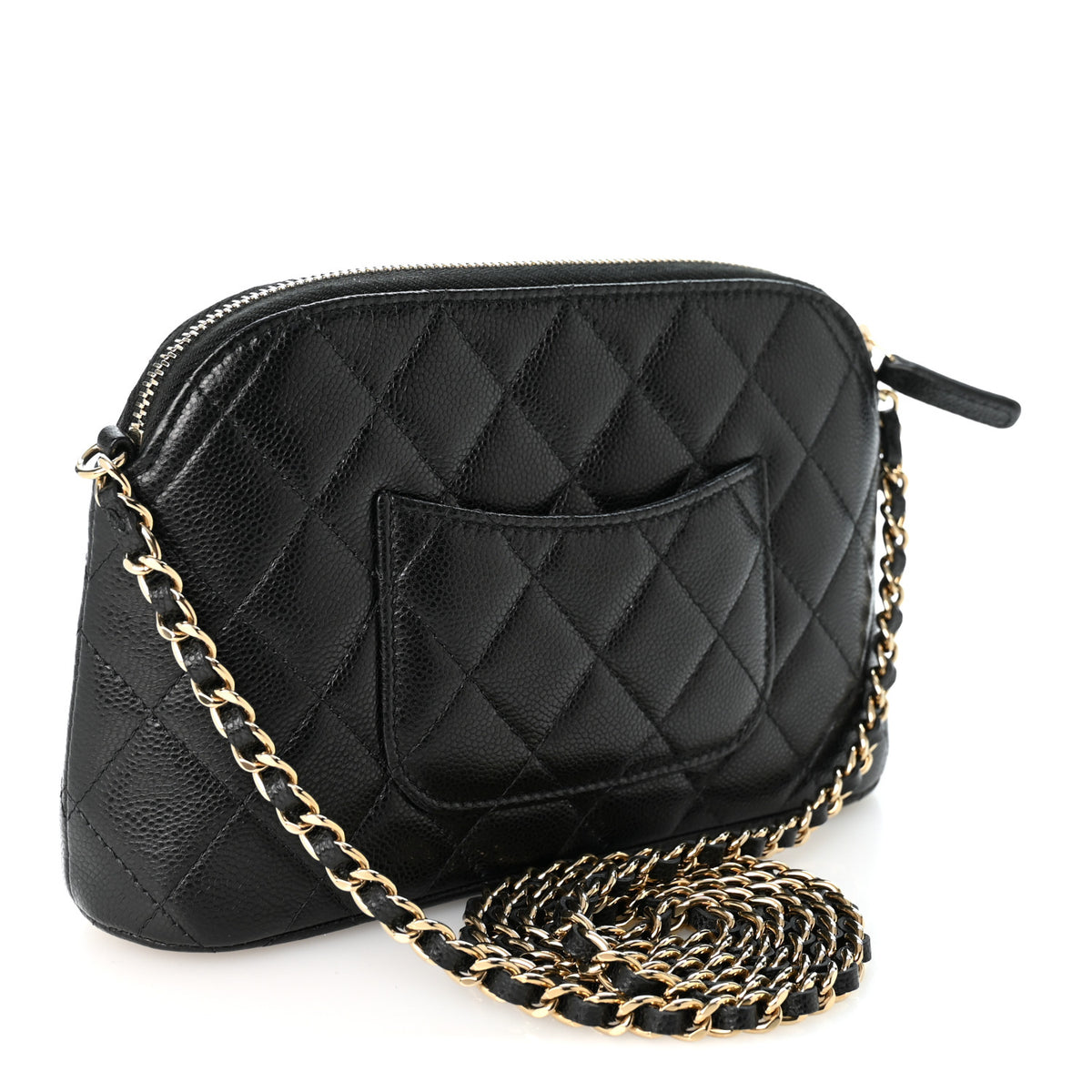 Chanel Caviar Quilted Classic Clutch with Chain Black 3 of 11