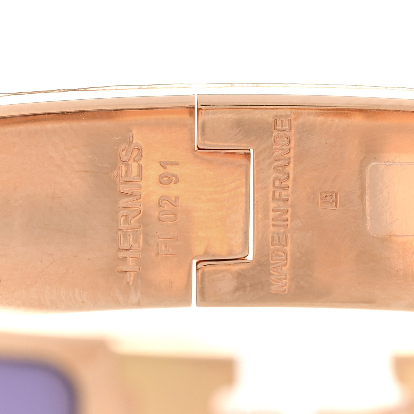 Enamel Narrow Clic Clac H Bracelet PM Lilas
