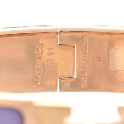 Hermes Enamel Narrow Clic Clac H Bracelet PM Lilas 4 of 4