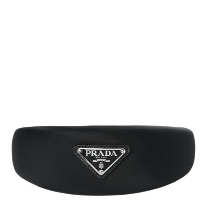 Prada Re-Nylon Metal Triangle Logo Headband Black 3 of 6