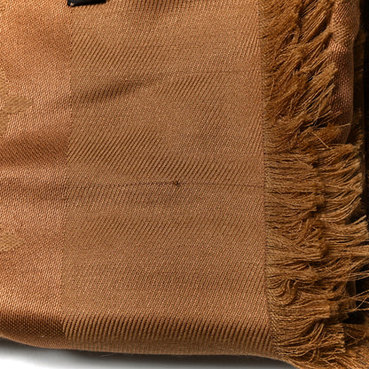 Louis Vuitton Silk Wool Monogram Shawl Cappuccino 4 of 6