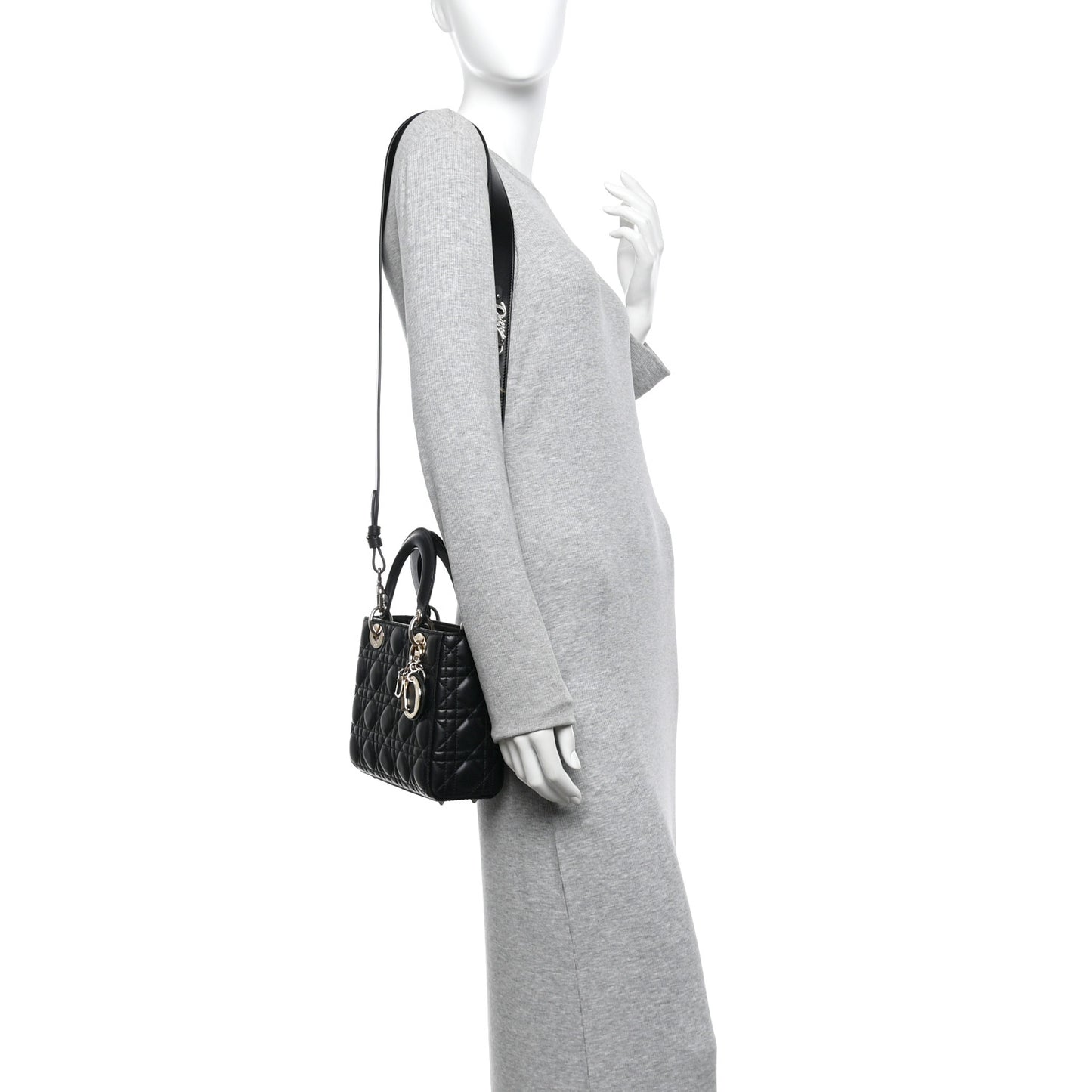 Lambskin Cannage Small My ABCDior Lady Dior Black