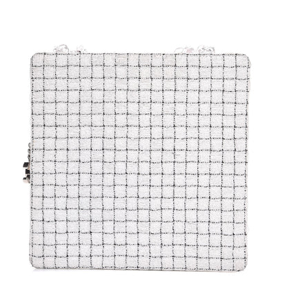 Chanel Tweed Zip Tote White Black 1 of 7