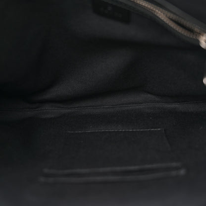 Gucci Soft GG Supreme Monogram Appia Calfskin Web East West Messenger Bag Black Grey 5 of 11