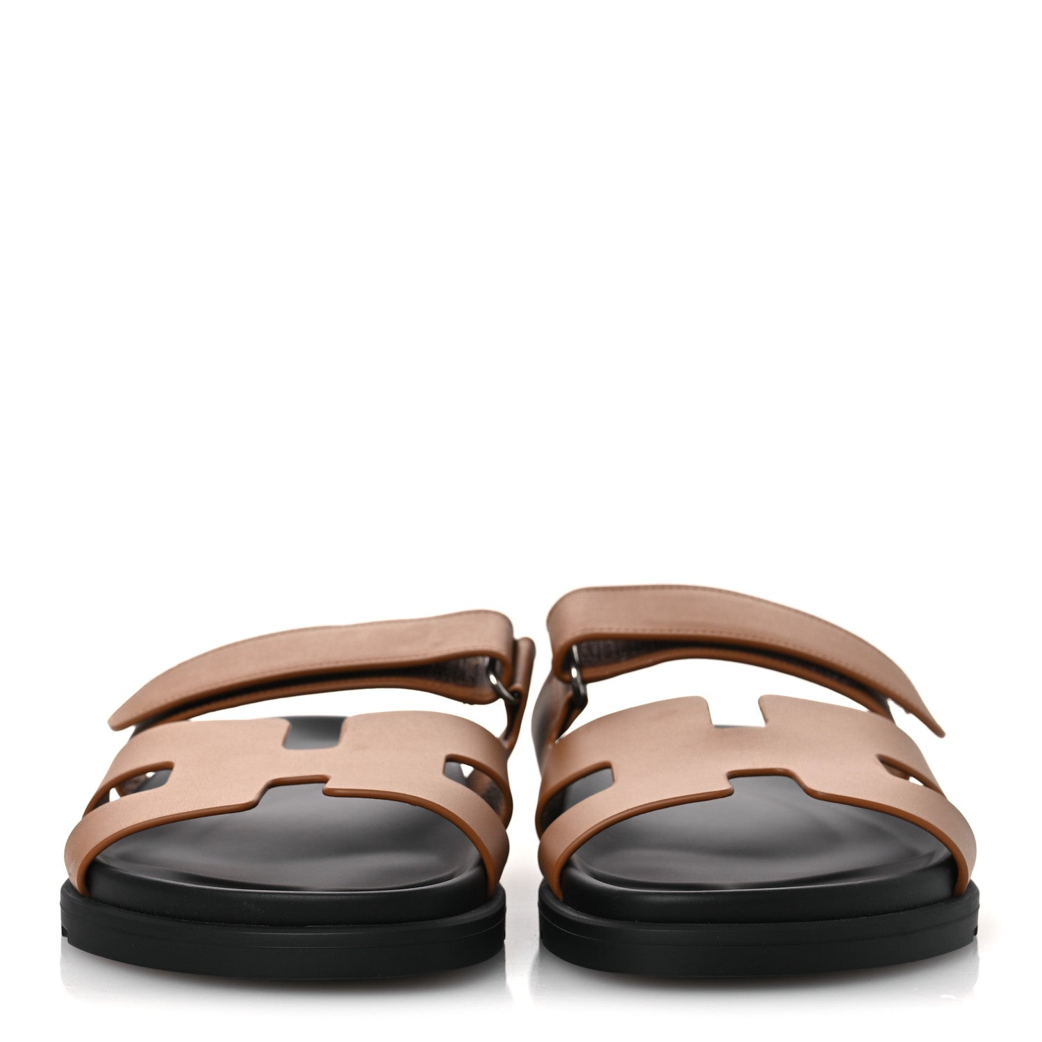 Hermes Calfskin Embroidered Womens Chypre Sandals 41 Natural 3 of 11