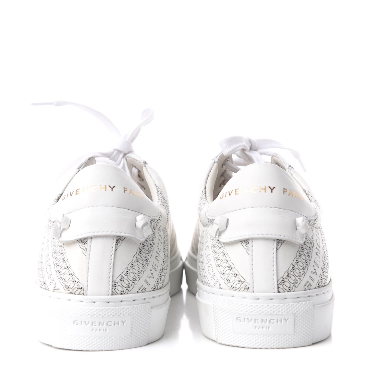 Calfskin Logo Chain Print Urban Street Sneakers 39 White