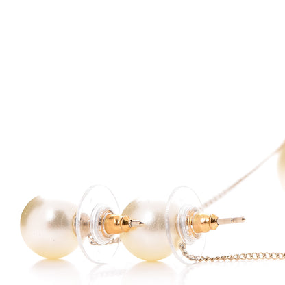 Chanel Pearl CC Drop Earrings Gold 3 of 5