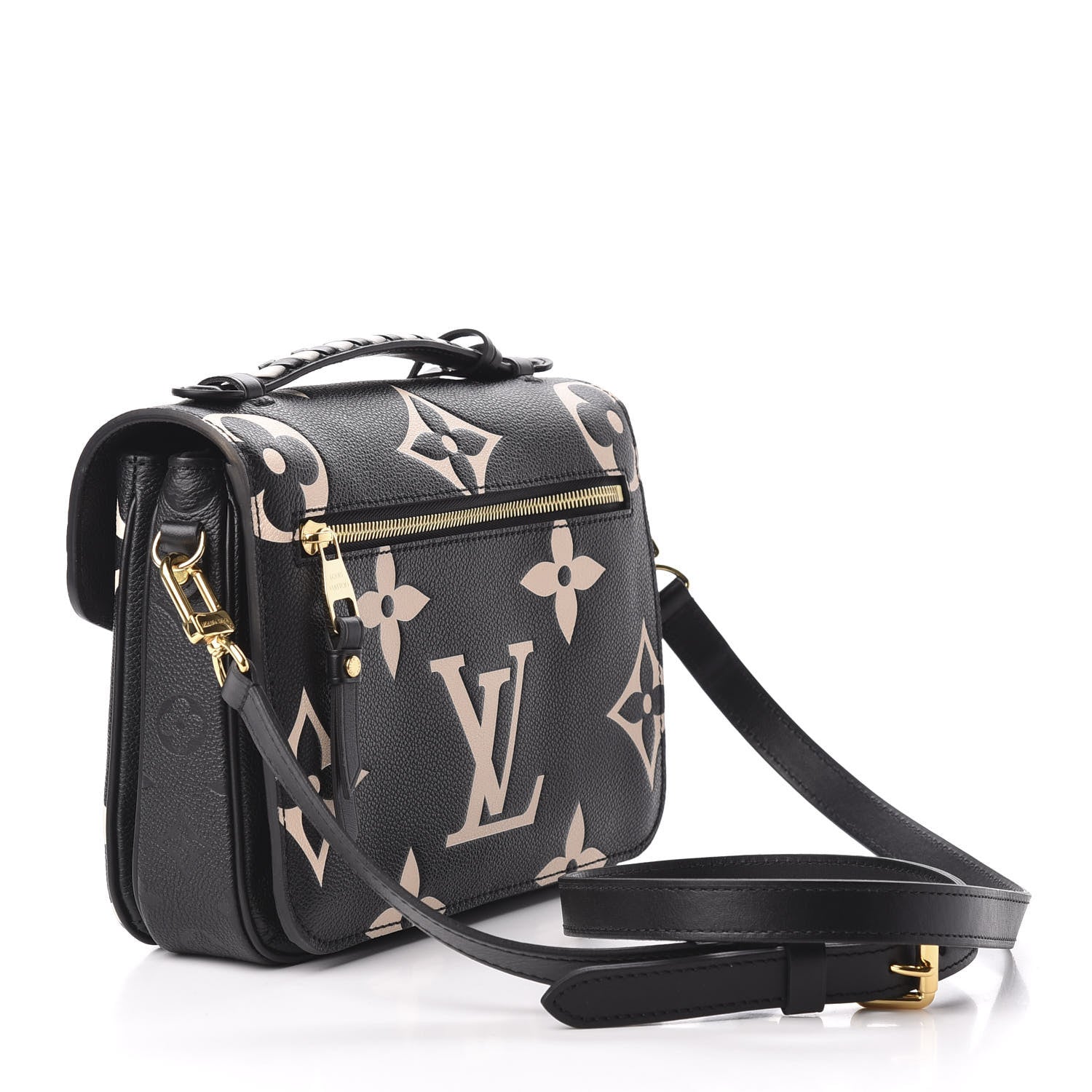 Louis Vuitton Empreinte Monogram Giant Crafty Pochette Metis Black Creme 3 of 9
