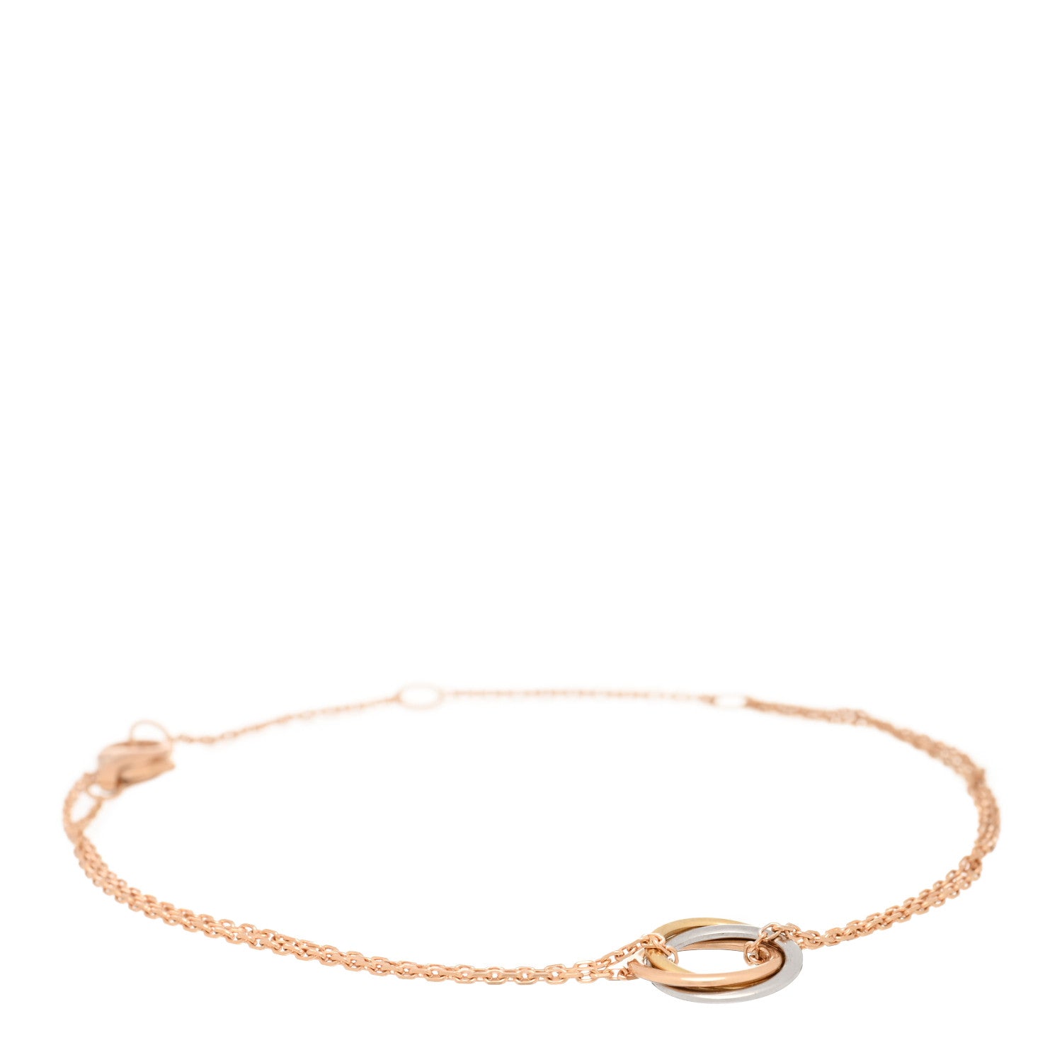 Cartier 18K Pink Yellow White Gold Trinity Bracelet 1 of 4