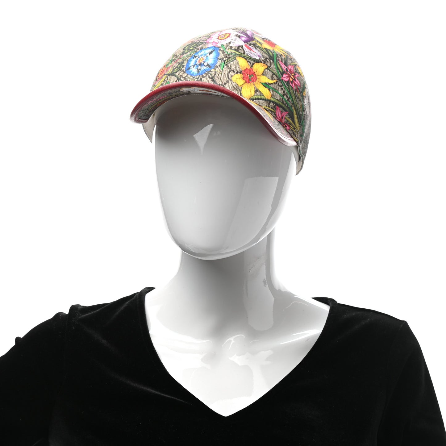 GG Supreme Flora Claudia Baseball Hat 57 M Red