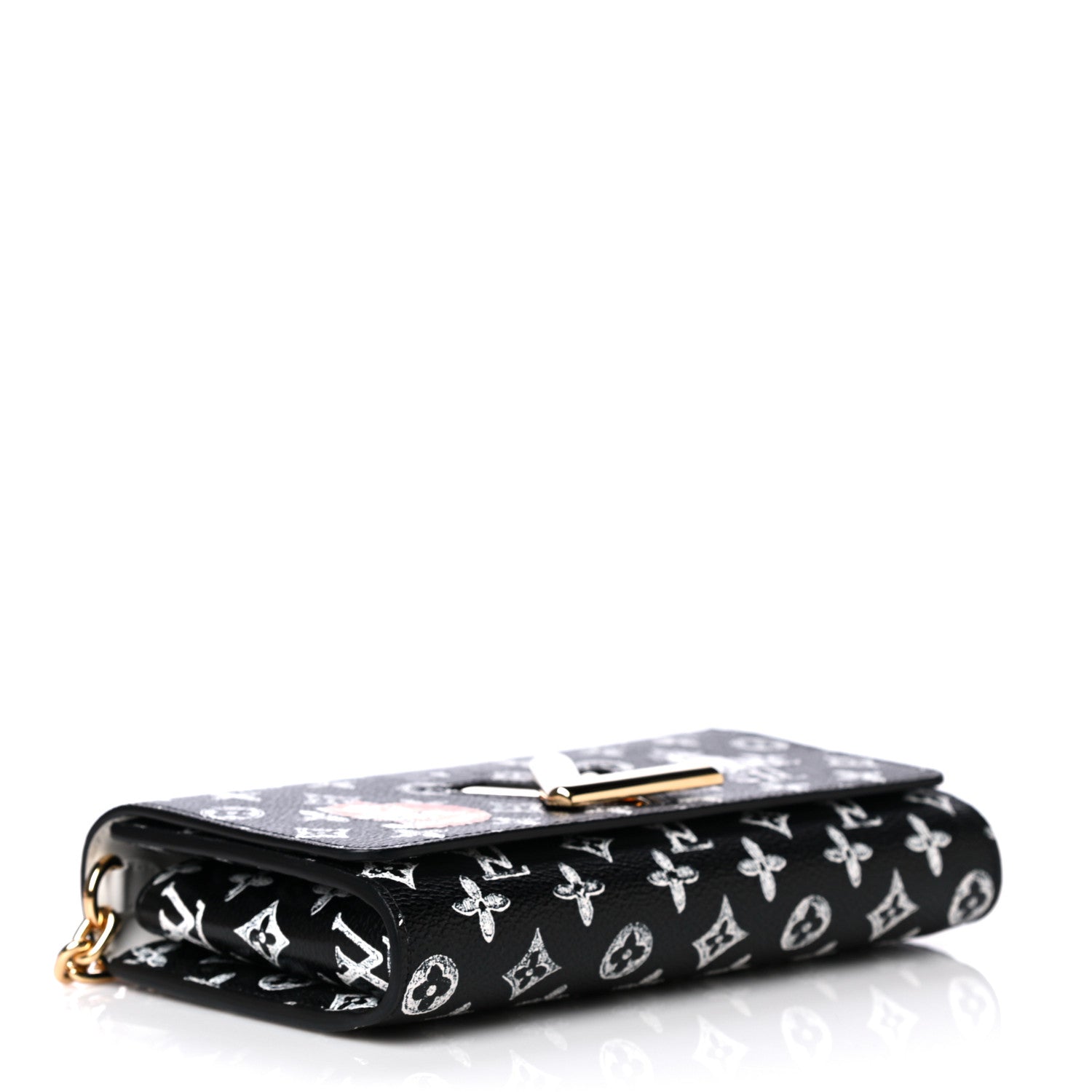 Louis Vuitton Catogram Twist Chain Wallet Black 4 of 5