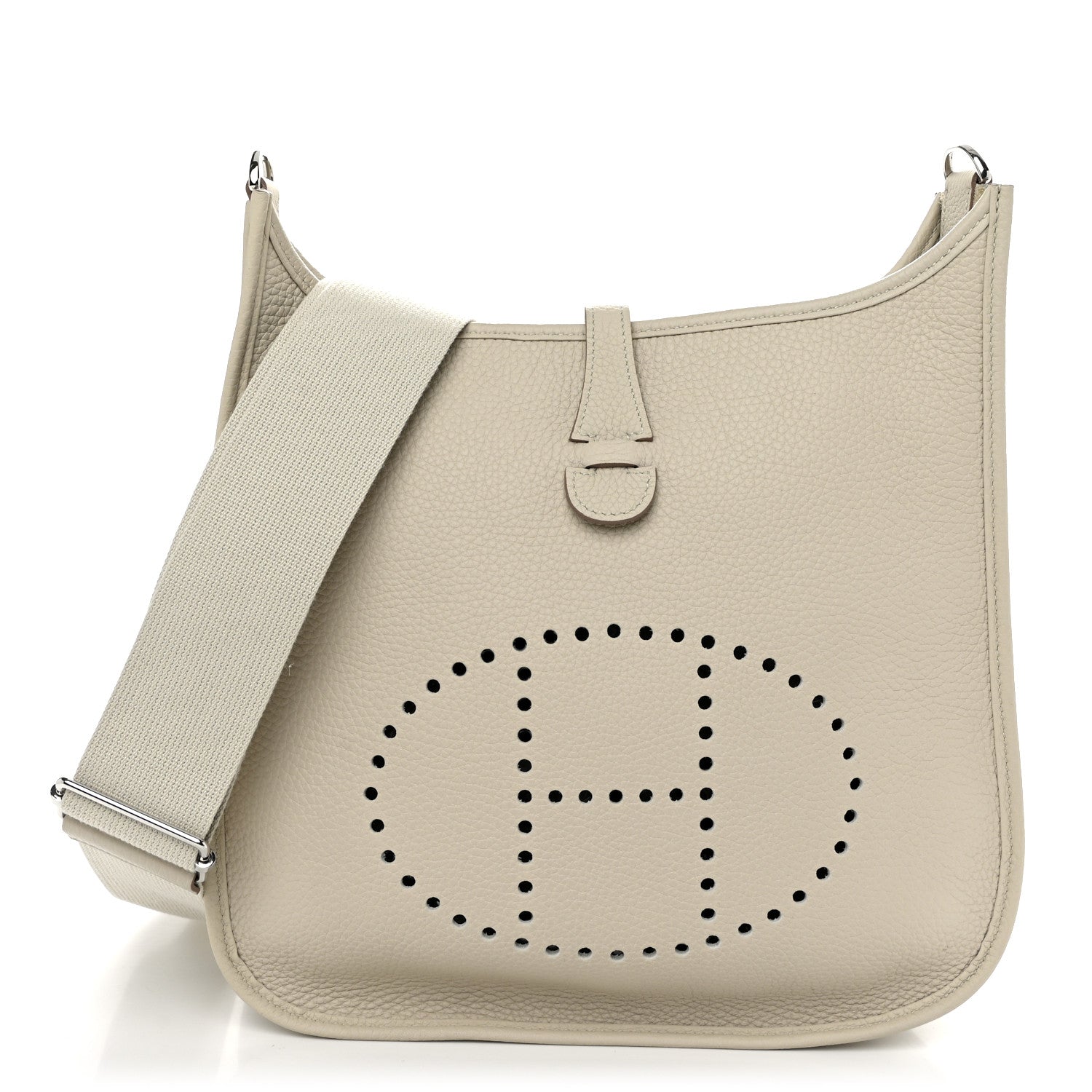 Hermes Taurillon Clemence Evelyne III PM Gris Perle 1 of 10
