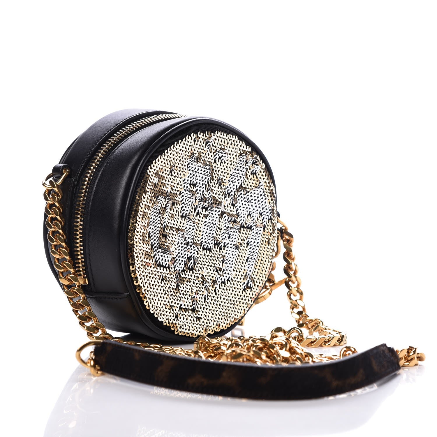 Saint Laurent Sequin Small Bubble Chain Crossbody Black 3 of 7