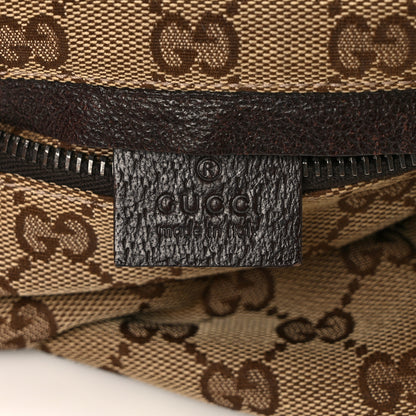 Gucci GG Monogram Web Double Pocket Belt Bag Dark Brown 6 of 12