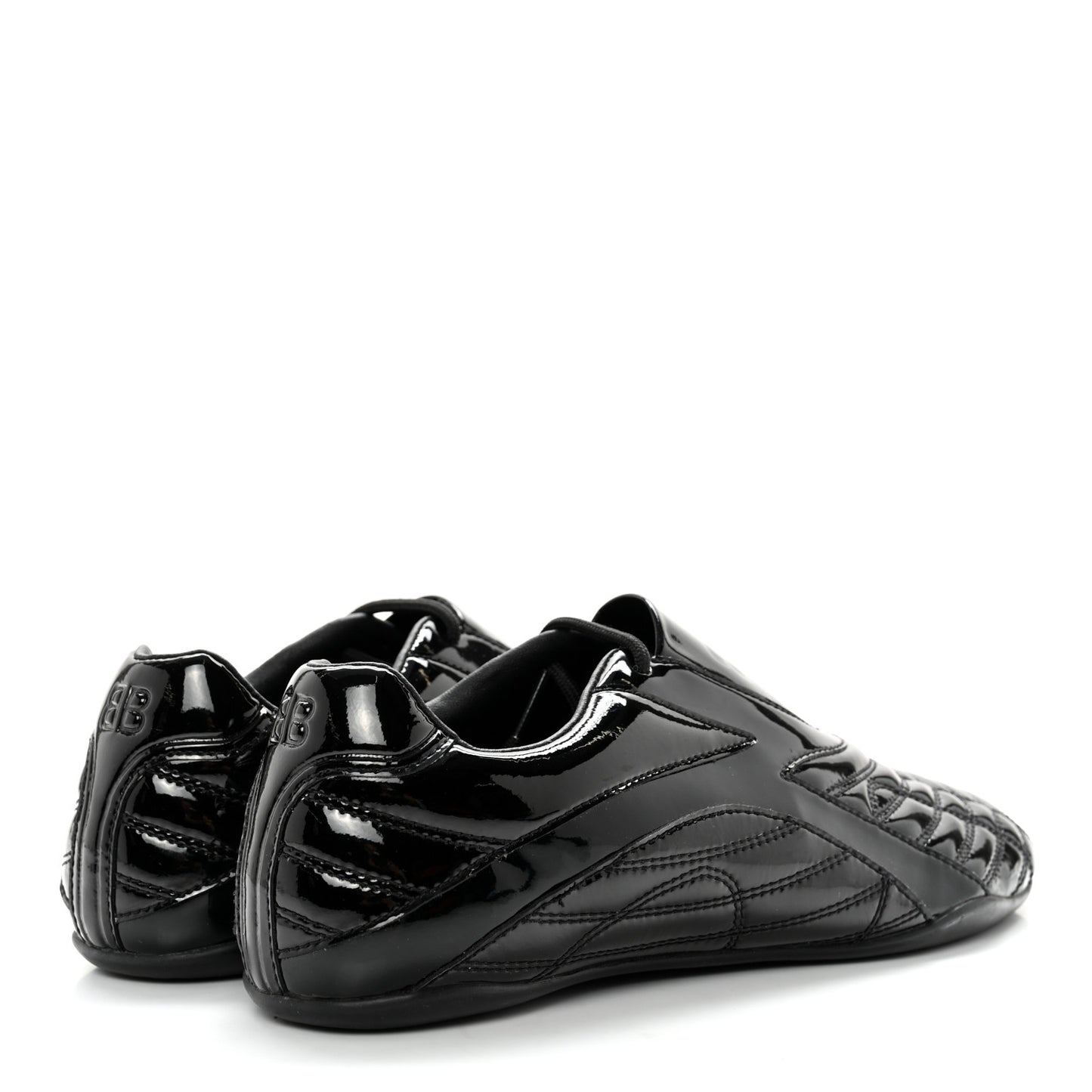 Patent Polyurethane Womens Zen Sneakers 38 Black