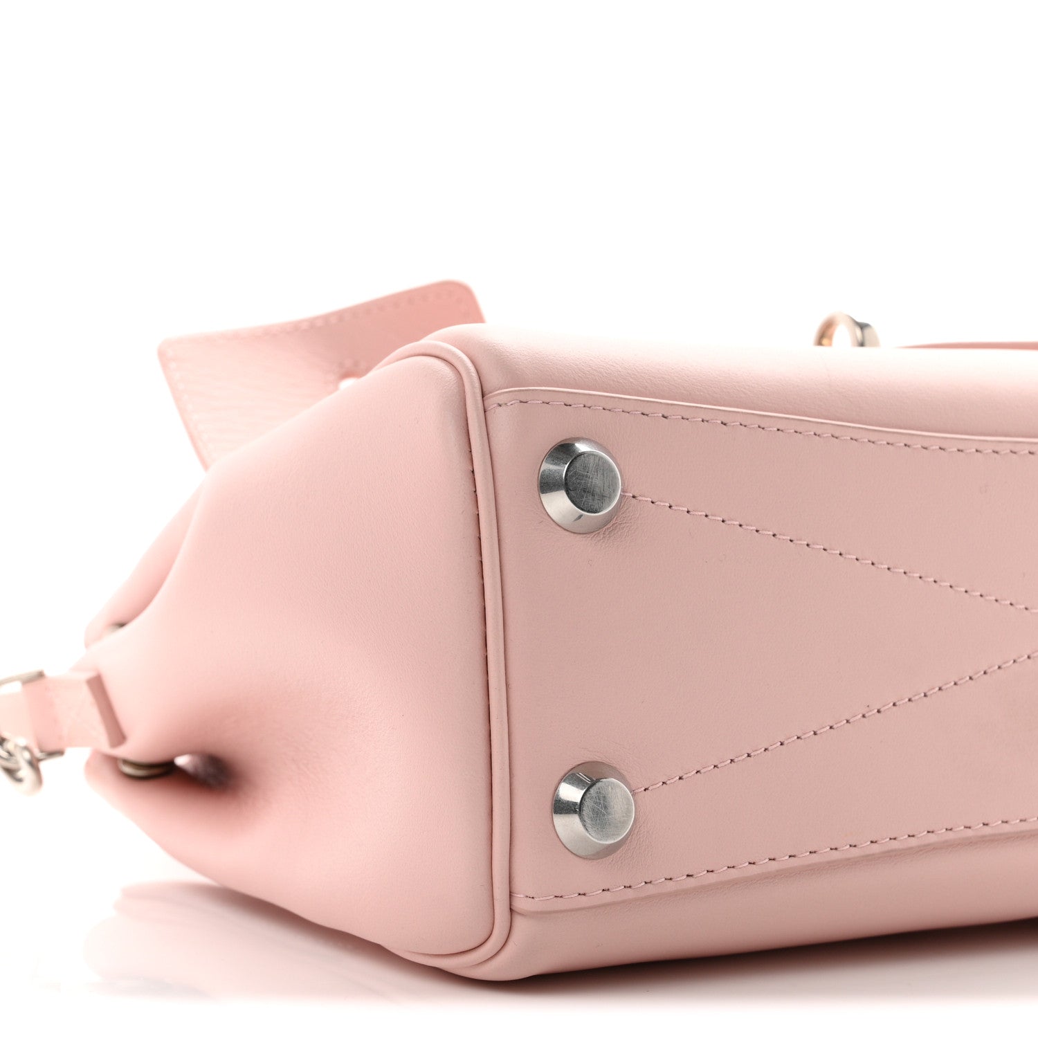 Balenciaga Smooth Calfskin Mini Bel Air Carry All Bag Suede Pink 7 of 8