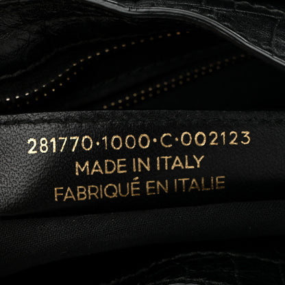 Balenciaga Calfskin Crocodile Embossed Giant 12 Gold Hardware City Black 8 of 11