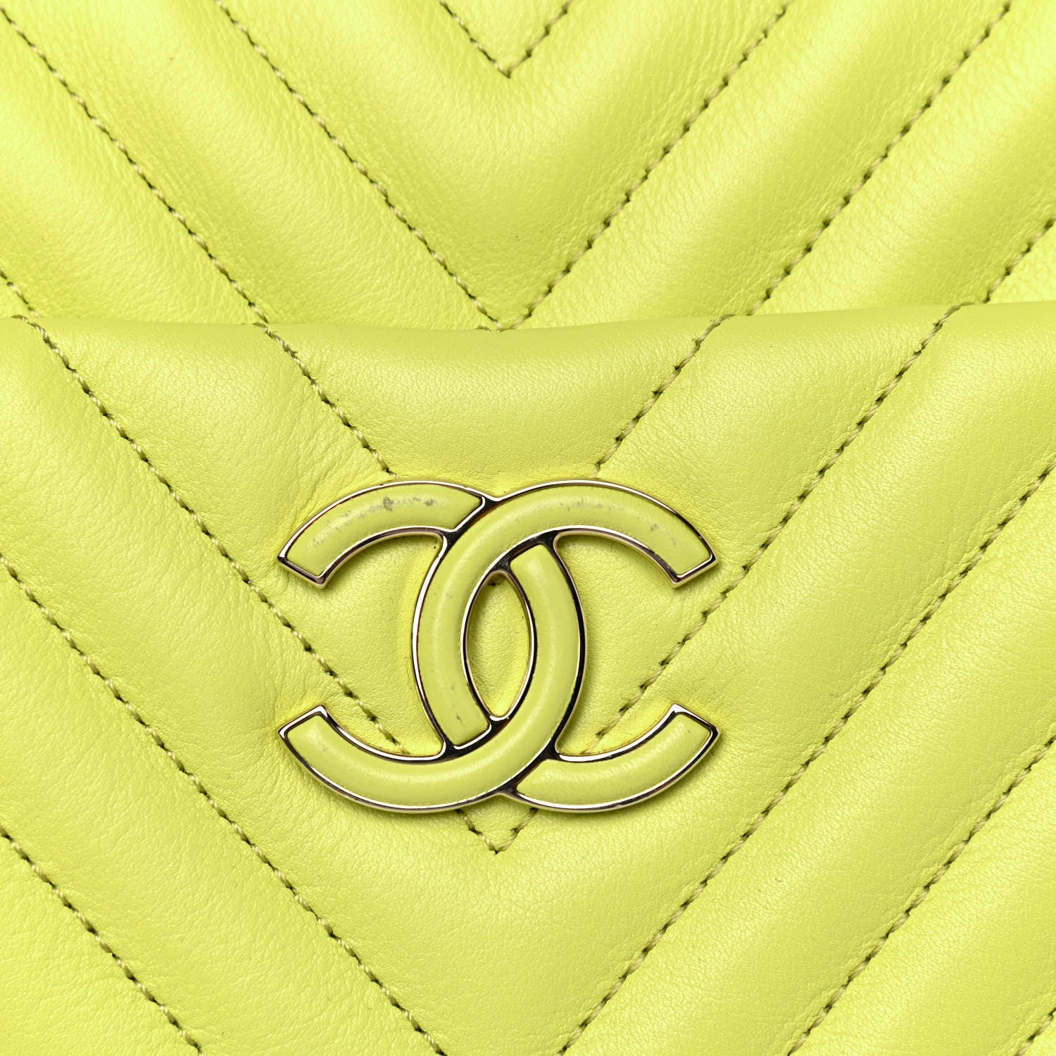 Chanel Calfskin Quilted Daily Chevron Camera Case Light Green 6 of 7