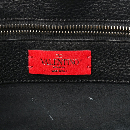 Valentino Garavani Grained Calfskin Rockstud Satchel Black 5 of 12