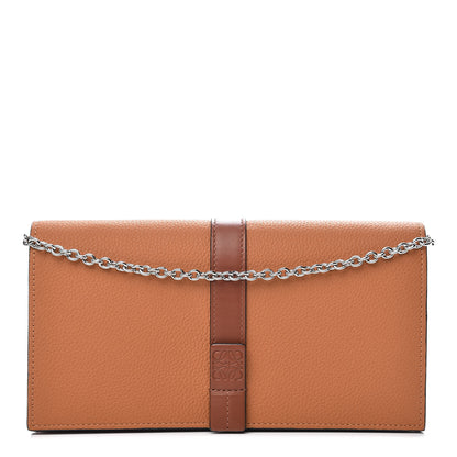 Loewe Grained Calfskin Chain Wallet Caramel Pecan 1 of 10