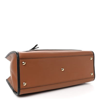 Fendi Vitello Century Opaco F is Fendi Bi-Color Regular Runaway Satchel Corteccia Black 3 of 4