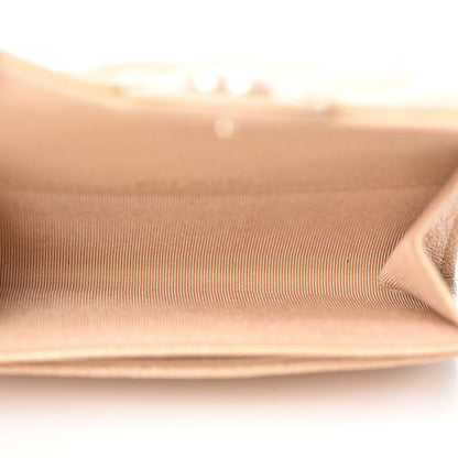 Chanel Iridescent Caviar Quilted Flap Card Holder Beige 5 of 11