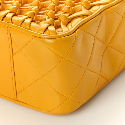 Chanel Lambskin Quilted Knot Camera Case Yellow 10 of 10