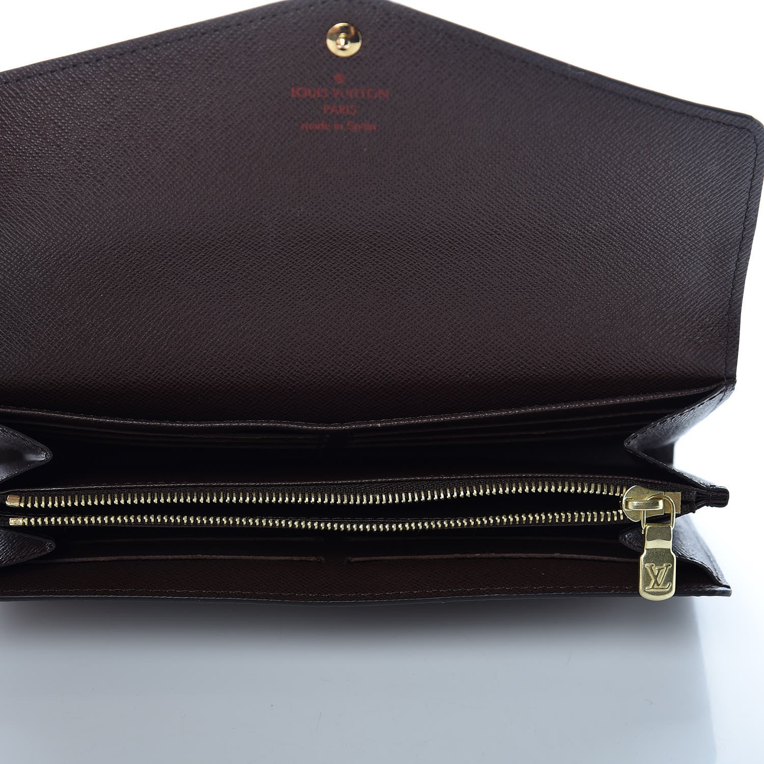 Louis Vuitton Damier Ebene Sarah Wallet NM 5 of 9