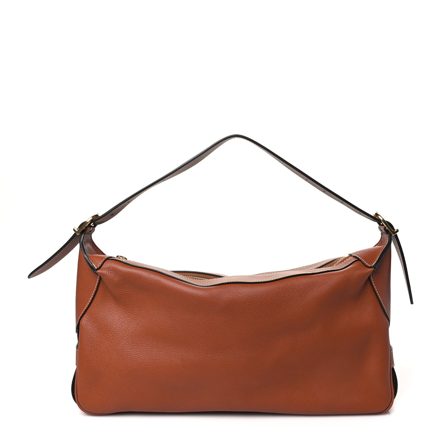Supple Calfskin Medium Romy Shoulder Bag Tan