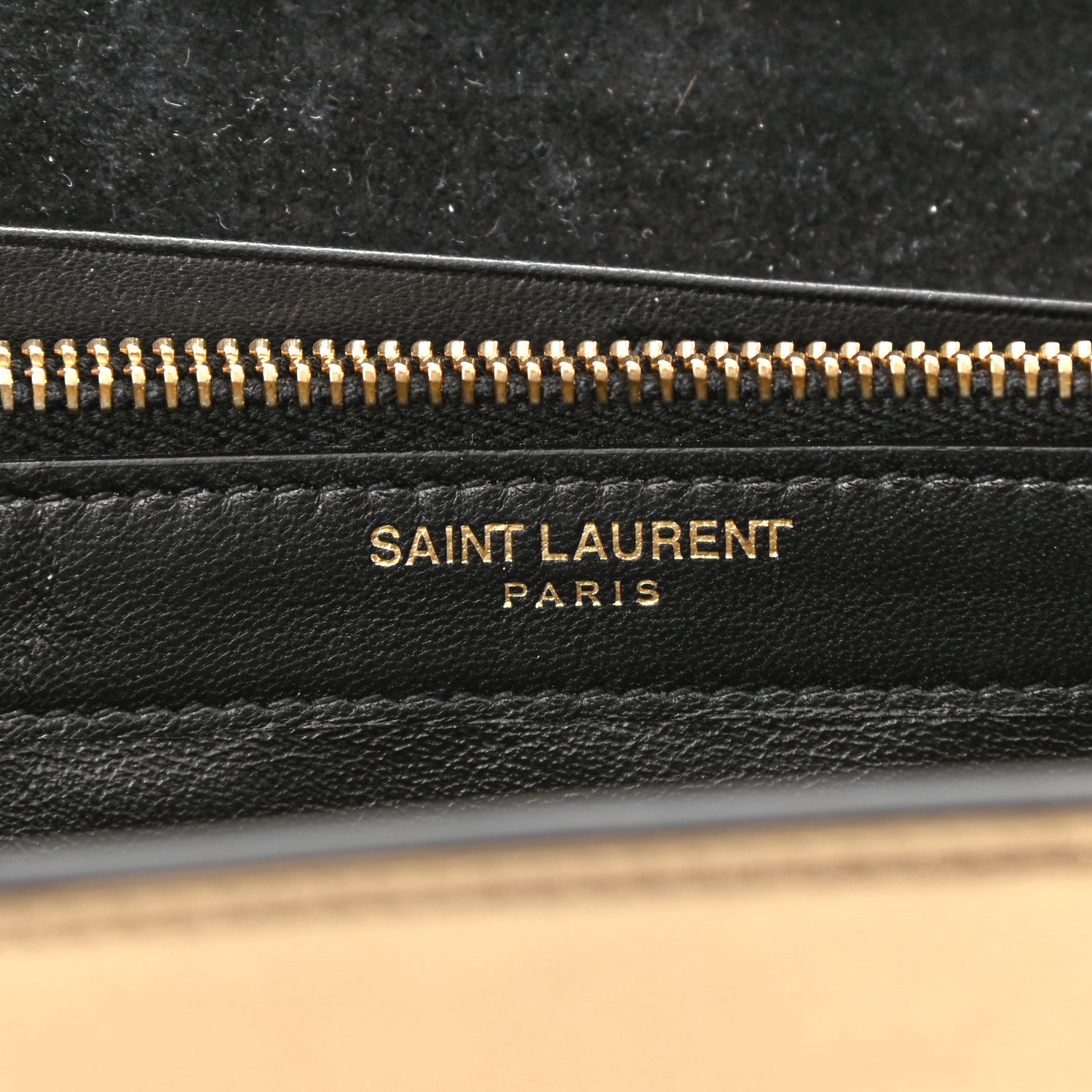 Saint Laurent Metallic Calfskin Medium Classic Monogram Kate Satchel Gold 6 of 10