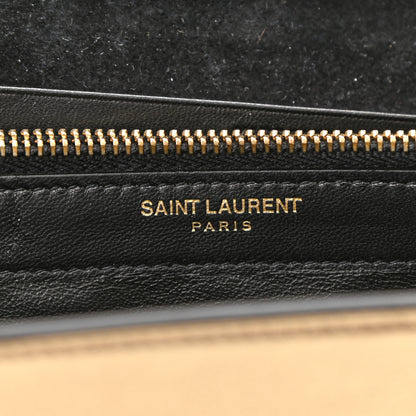 Saint Laurent Metallic Calfskin Medium Classic Monogram Kate Satchel Gold 6 of 10