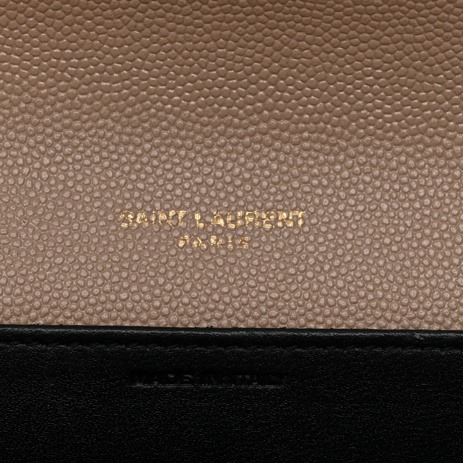 Saint Laurent Grain De Poudre Monogram Uptown Chain Wallet Dark Beige 7 of 14