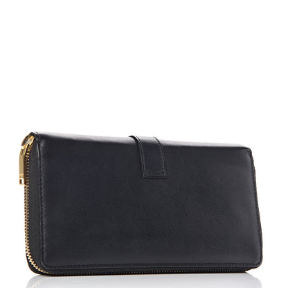 Saint Laurent Calfskin Monogram Zip Around Wallet Black 3 of 8