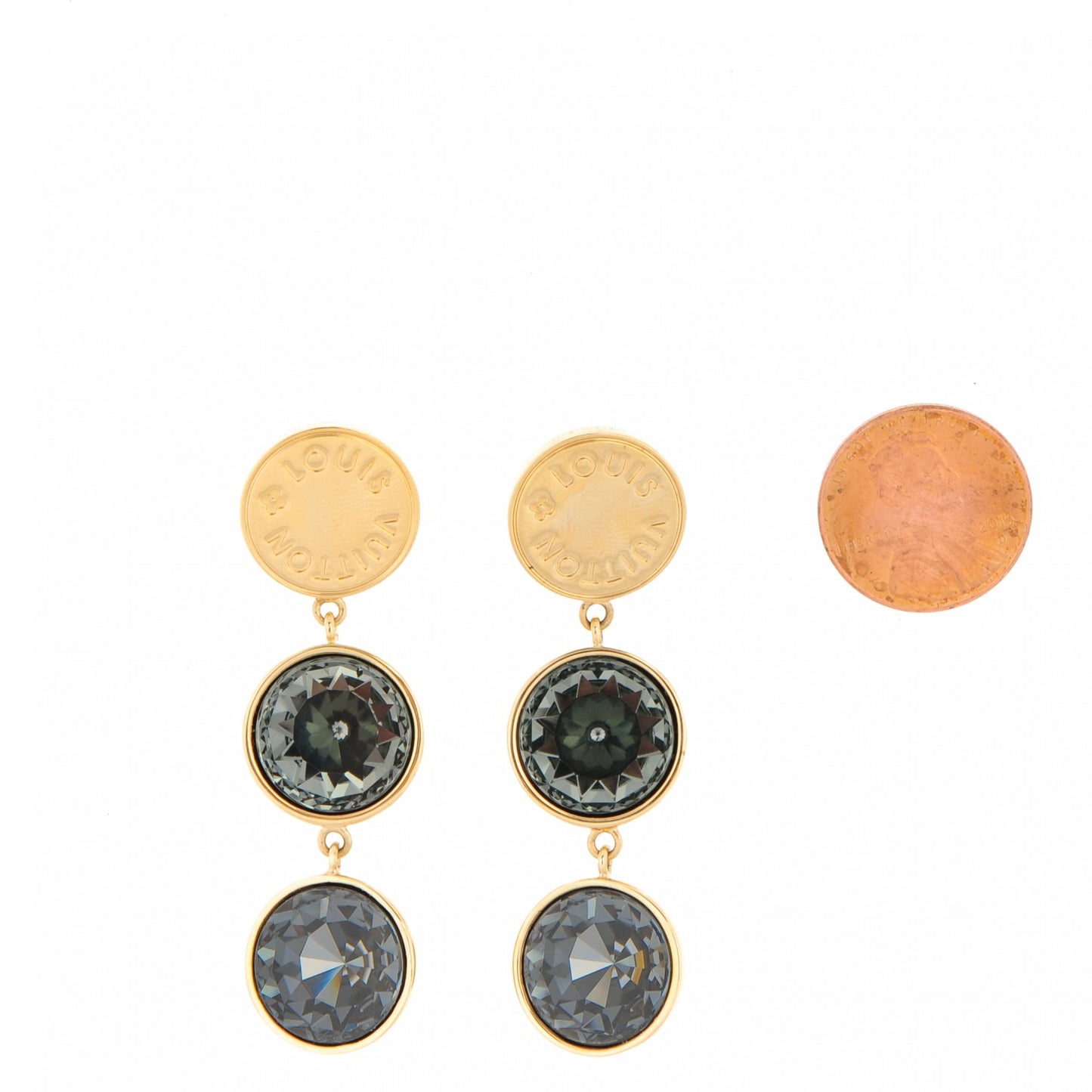 Crystal Over the Rainbow Earrings Silver Light GM