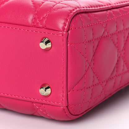 Christian Dior Lambskin Cannage Mini Lady Dior Fuchsia 8 of 8