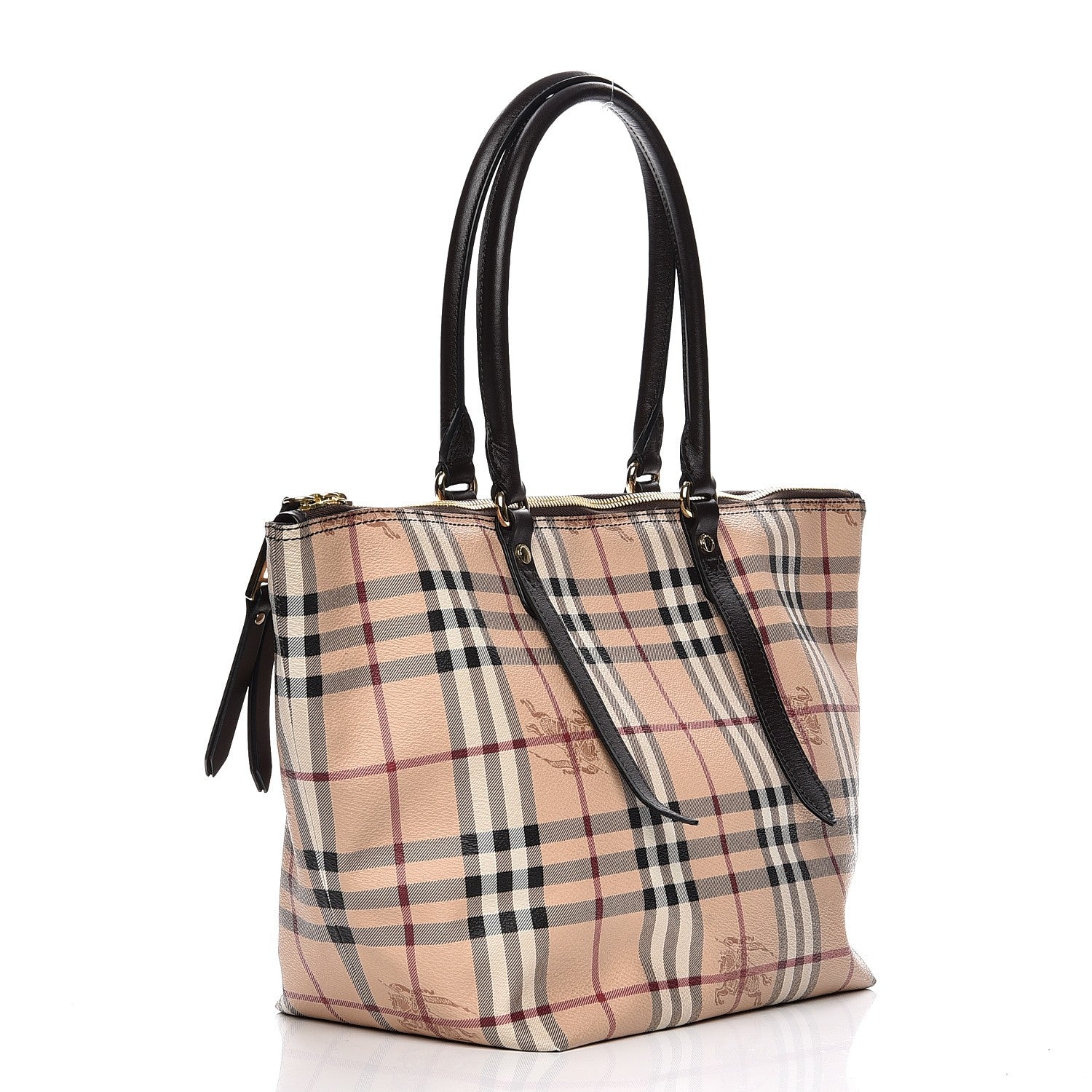 Burberry Haymarket Check Small Salisbury Tote Chocolate 3 of 13