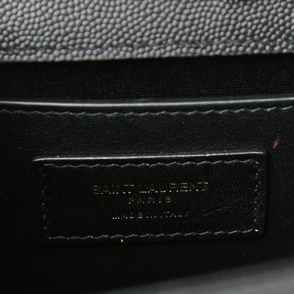 Saint Laurent Grain De Poudre Medium Classic Monogram Kate Satchel Black 5 of 7