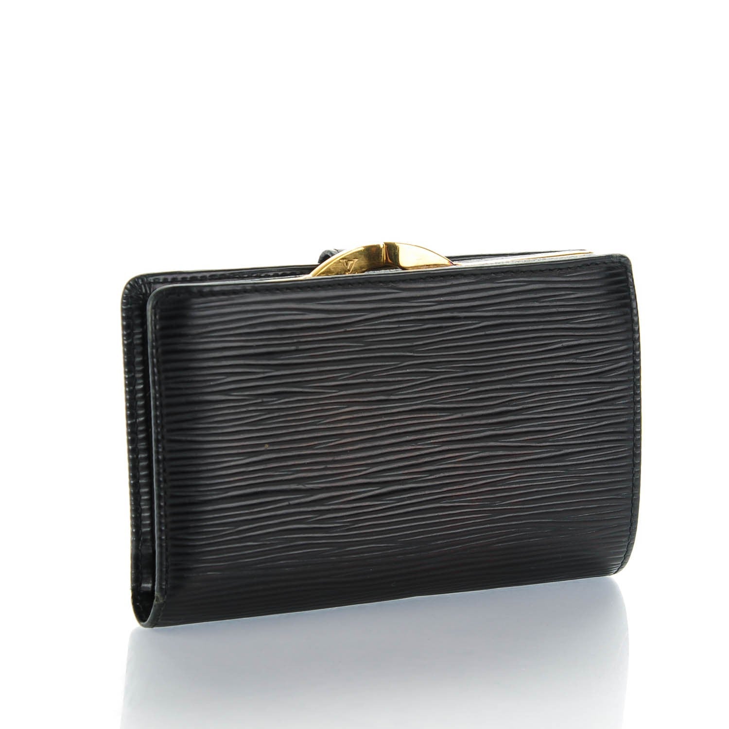 Louis Vuitton Epi French Purse Wallet Black 6 of 12