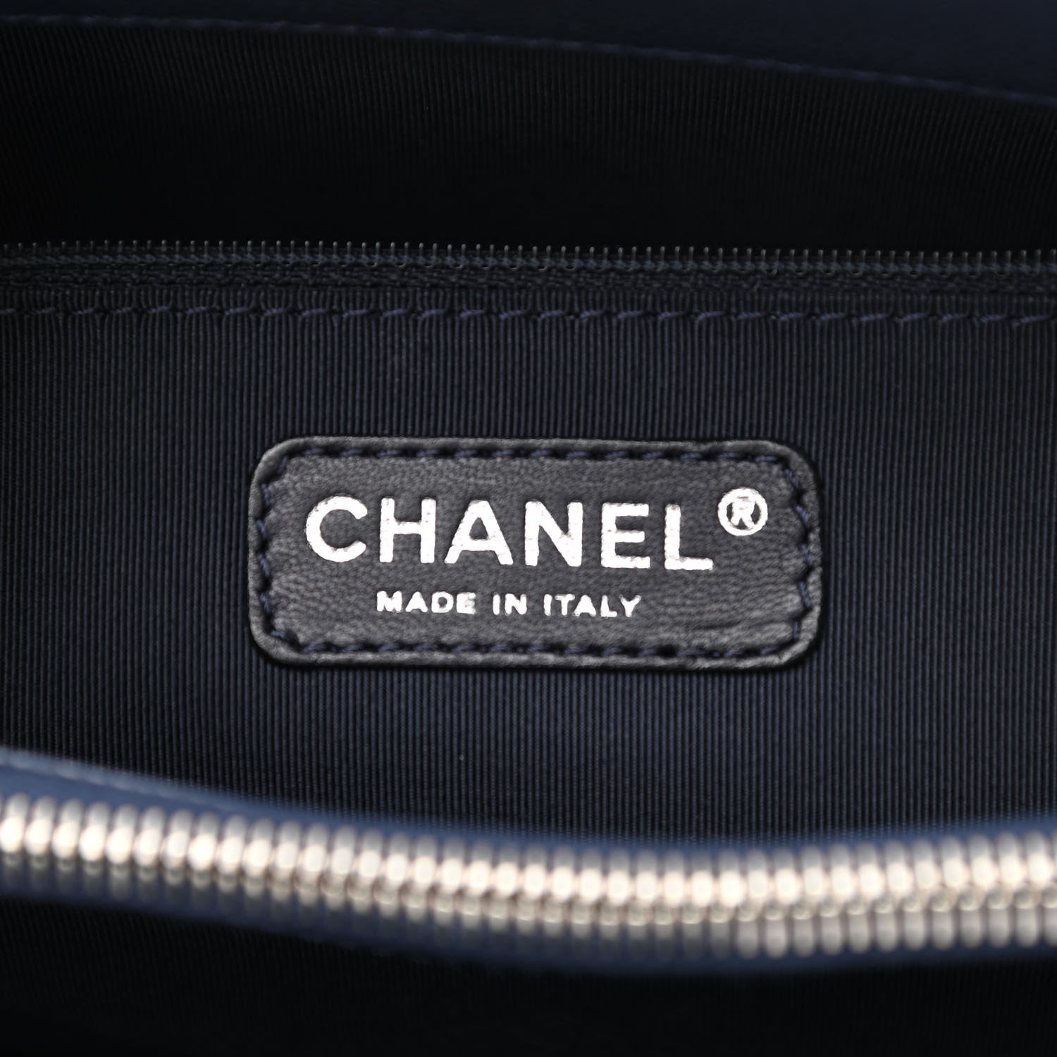 Chanel Caviar Quilted Grand Shopping Tote GST Navy Blue 6 of 11
