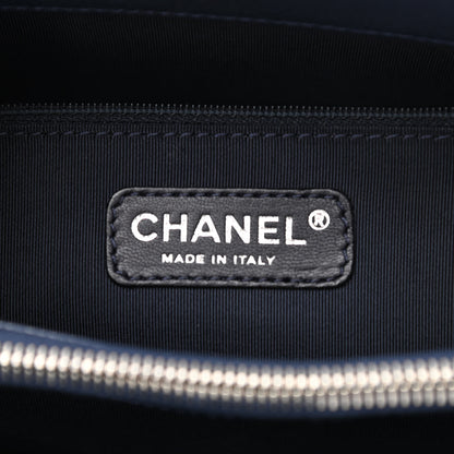 Chanel Caviar Quilted Grand Shopping Tote GST Navy Blue 6 of 11