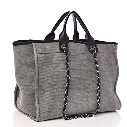 Chanel Canvas Large Deauville Tote Grey 3 of 16
